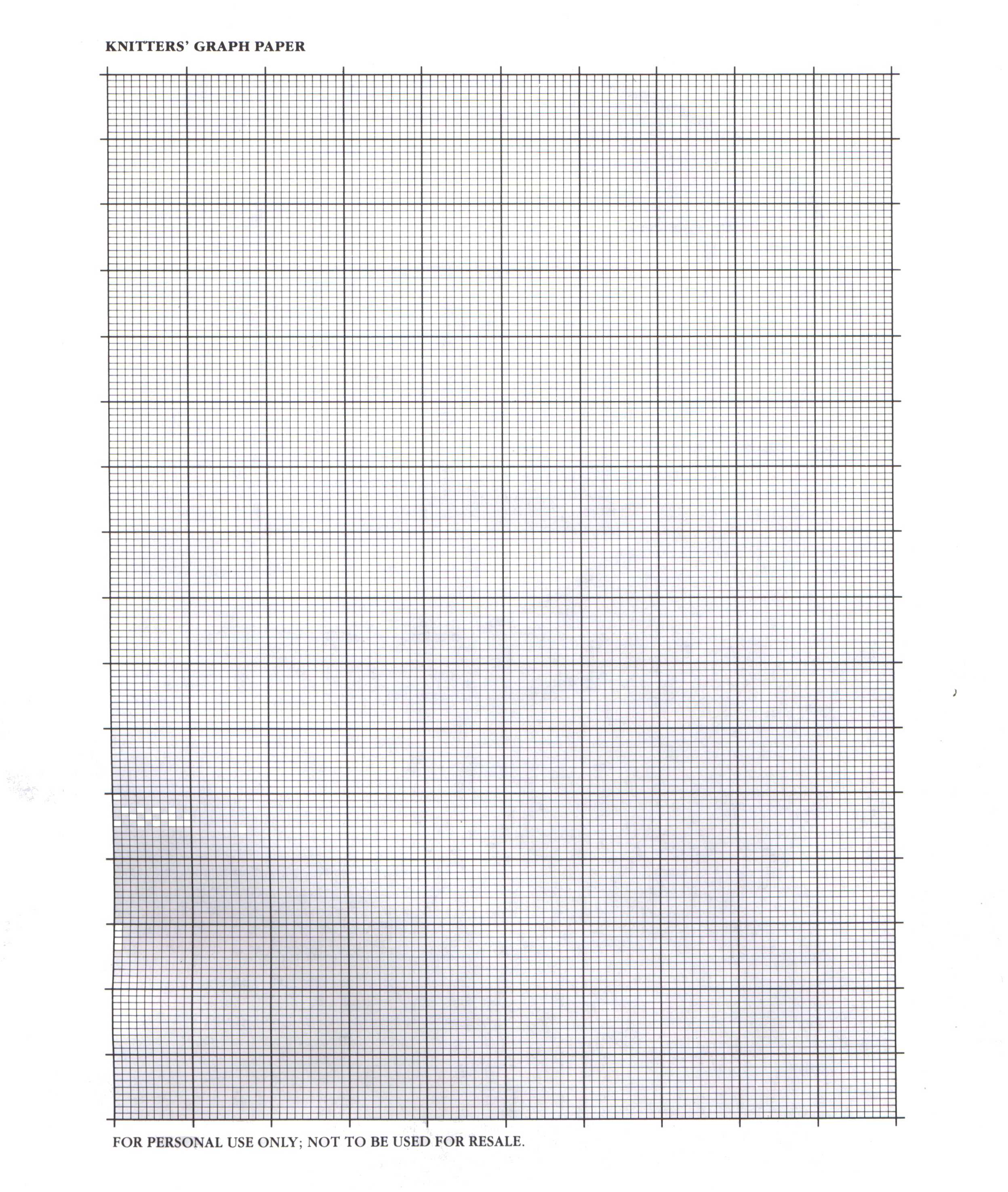 Knitter's Graph Paper Knitting patterns, Graph paper